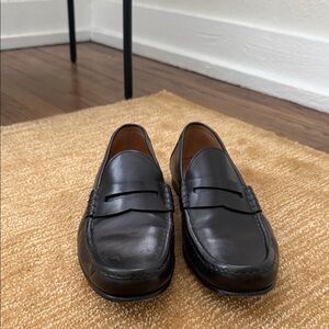 Ralph Lauren Purple Label 
Classic Black Leather Loafers